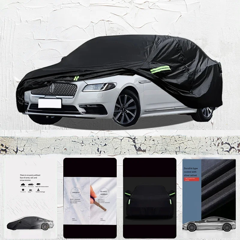 For Lincoln Continent Anti-UV Sun Shade Rain Snow Resistant Dustproof Black cover Car umbrella Full Car Cover Outdoor Protection