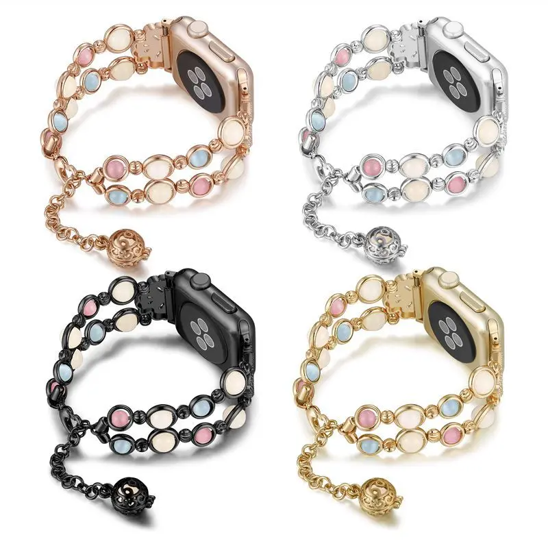 

Luminous Stone Jewelry Strap For Apple watch Ultra 9 8 7 49mm 45mm 41mm 6 5 4 SE 44mm 40mm Fashion Wristband iwatch 10 42mm 46mm