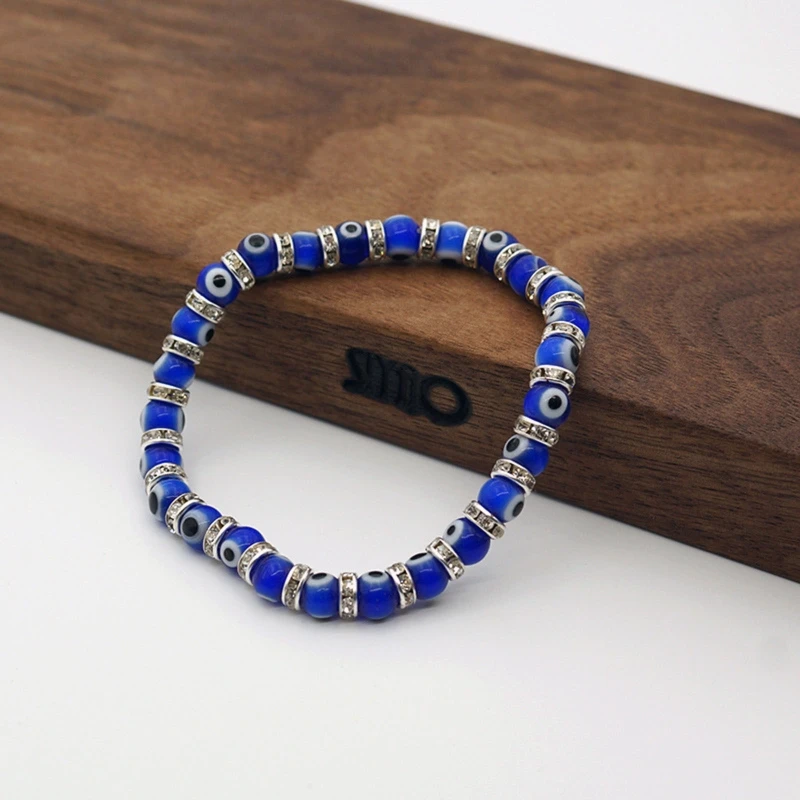 Turkish Glass Bead Good Luck for Protection for Evil Eye Stretch Bracelet for Wo Dropsale