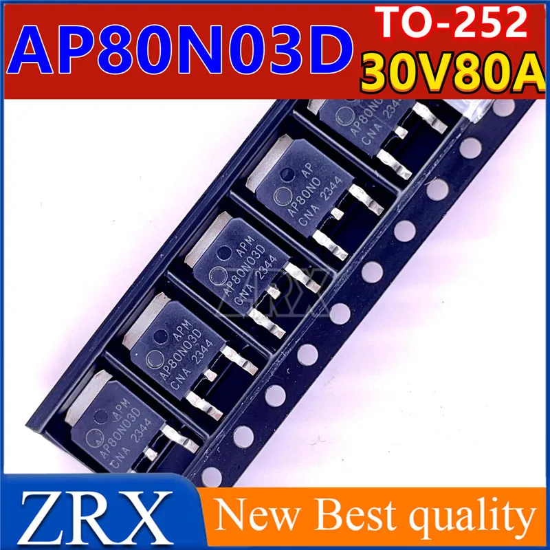 10Pcs/Lot AP80N03D package TO-252-3L N-channel 30V 80A 4.0m Ω field-effect transistor