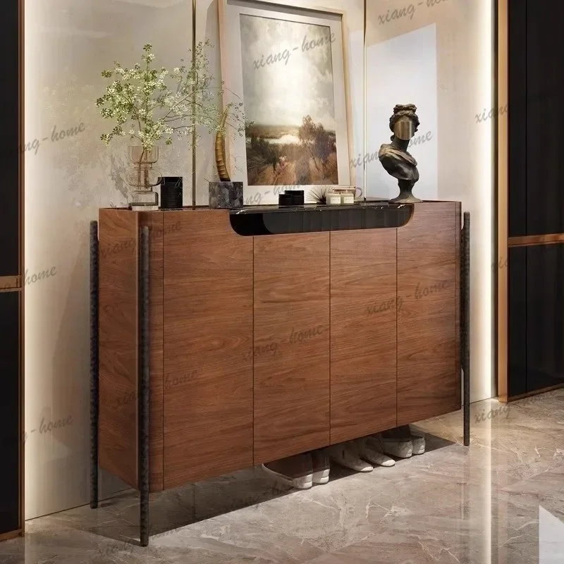 LJY Strong Design Shoe Cabinet Thin Multifunctional Wooden Living Room Shoe Cabinet Space Saving Zapatero Vertical Furniture Hom