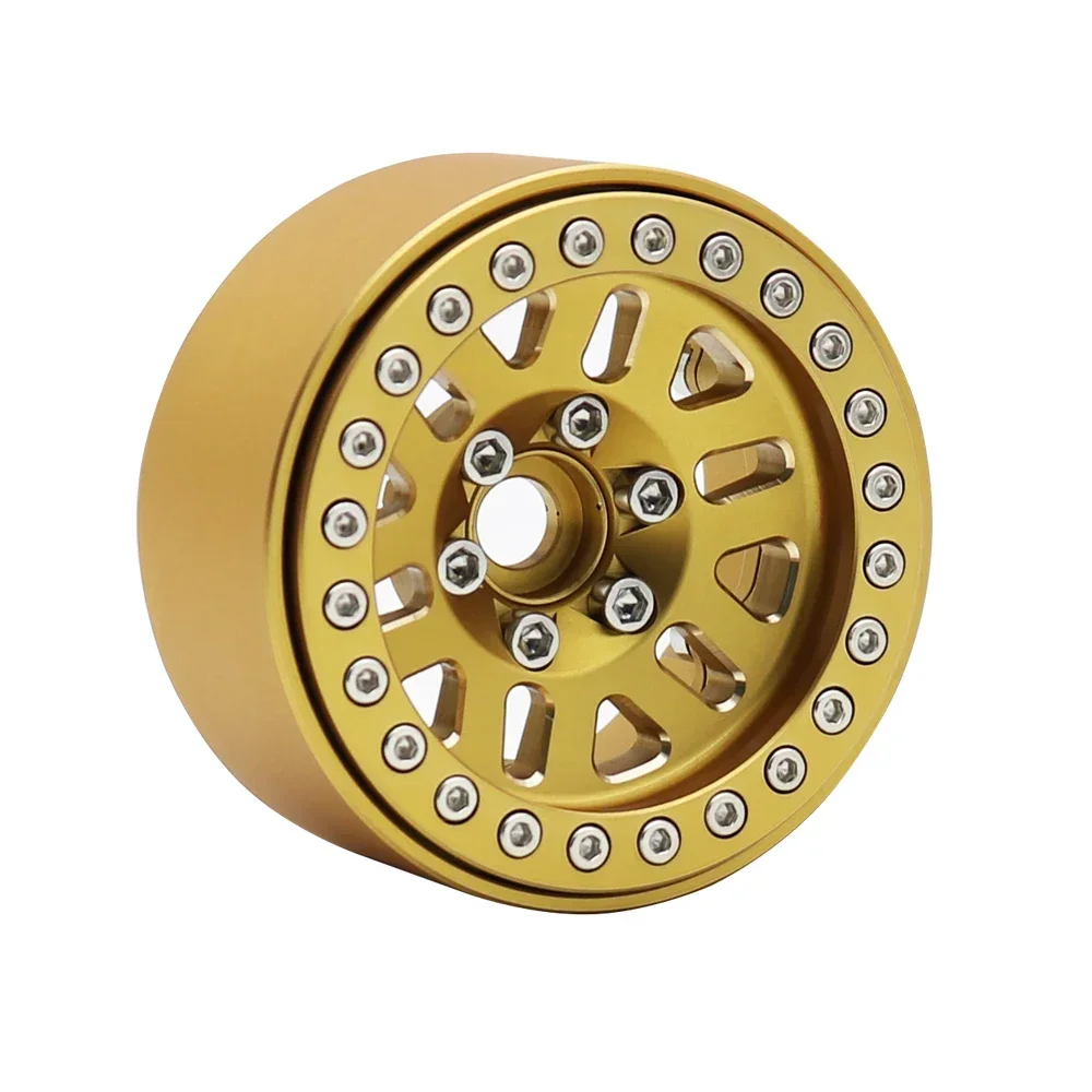 240g/1Pcs Brass Heavy 1.9Inch Beadlock Wheel Rim Hub for 1/10 RC Crawler Car TRX4 TRX6 Axial SCX10 III AXI03006 YK4082