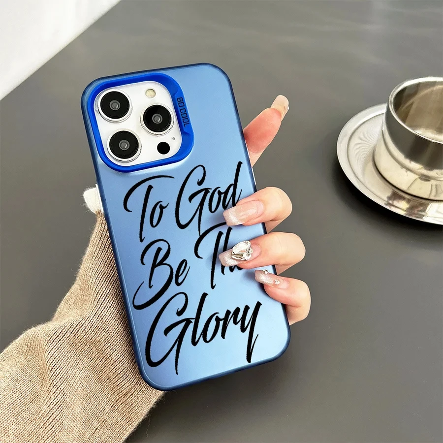 Jezus Heilige Bijbel Laser Case voor iPhone 16 12 13 mini 11 14 15 Pro Max XR Xs 7 8 Plus Hard IMD Plastic Schokbestendige Cover