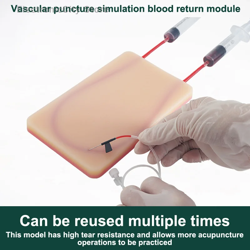 ممارسة وحدة حقن الأوعية الدموية داخل الوريد على شكل حرف U محاكاة إرجاع الأوعية الدموية الطبية طالب ممرضة ممارسة ثقب #3