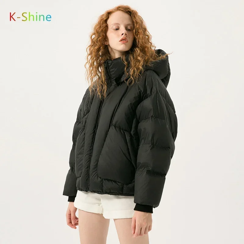 Fashion design thickened warm plus size whole sale factory price women's puffer down jacket