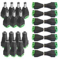 4/10Pcs DC Power Plug DC Power Socket Male Female Jack Connector 2.1mm*5.5mm 2.5mm*5.5mm DC Plug Adapter