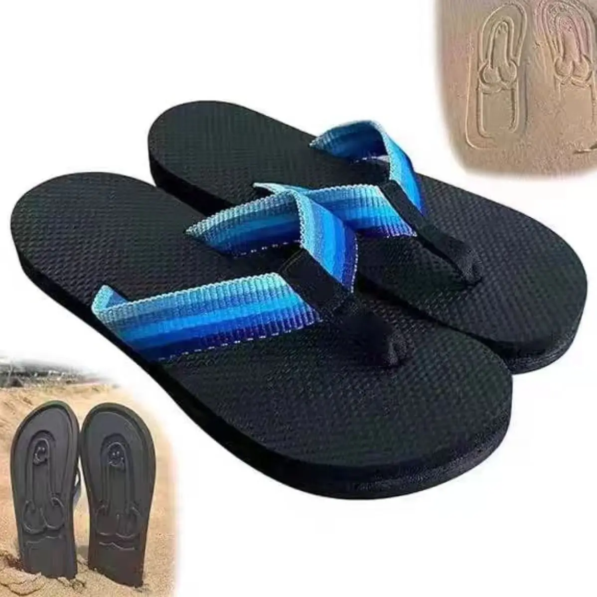 

Men's and Women's Cross-Border Popular Thick-Soled Funny Creative Beach Shoes, Comfortable and Casual Couple Flip-Flops, Ready-Made Slippers, Factory Direct Supply and Wholesale