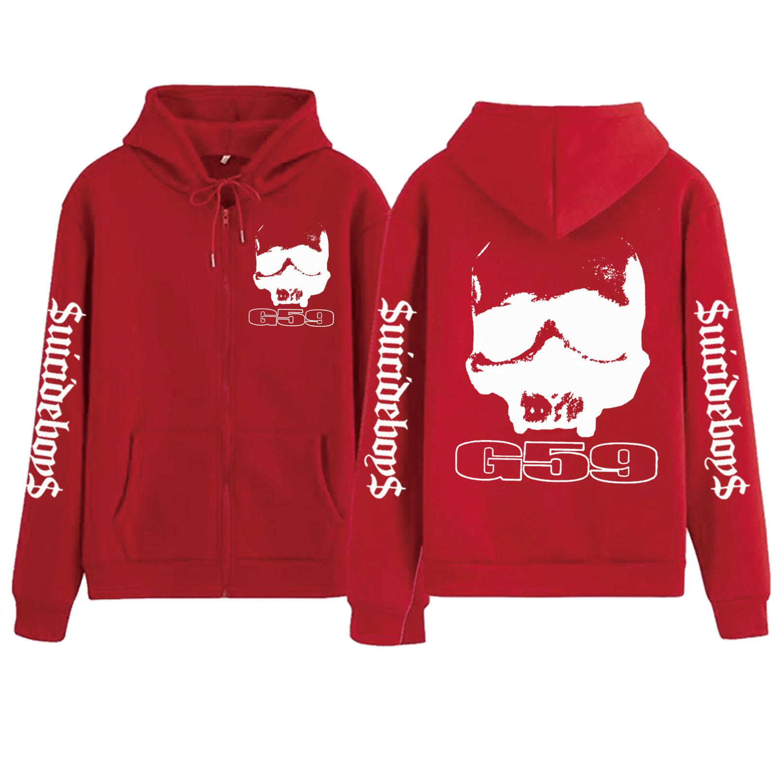 Suicideboys G59 Zipper Hoodie Harajuku Hip Hop Pullover Tops Sweatshirt Streetwear Fans Gift