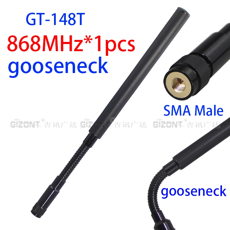 Antena táctica de cuello de ganso para soldado Individual, terminal de mano, radio de transporte, anticolisión, SMA, TNC, N, 868MHz, 915MHz