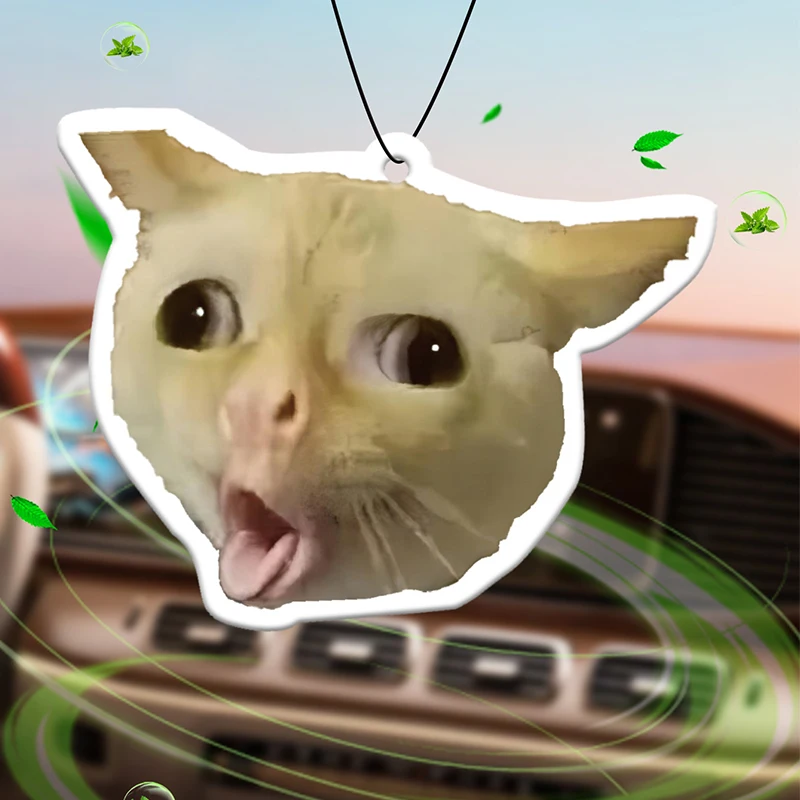 Cat Coughing and Vomiting Are Very Interesting Expressions. Hilton (Hotel Scent) Car Air Freshener |   Rearview Mirror Hanger & Dual-Purpose Air Vent Clip |   Natural Material Aromatherapy Tablets |   Long-Lasting Fragrance for 90 Days |   Alcohol-Free |   Not Afraid of the Sun Exposure |   Designed Specifically for Odor Removal in Cars, Closets, and Bathrooms. |   Cartoon Animation Graphics |   Unisex |   Luxury-Grade Fragrance |   Five