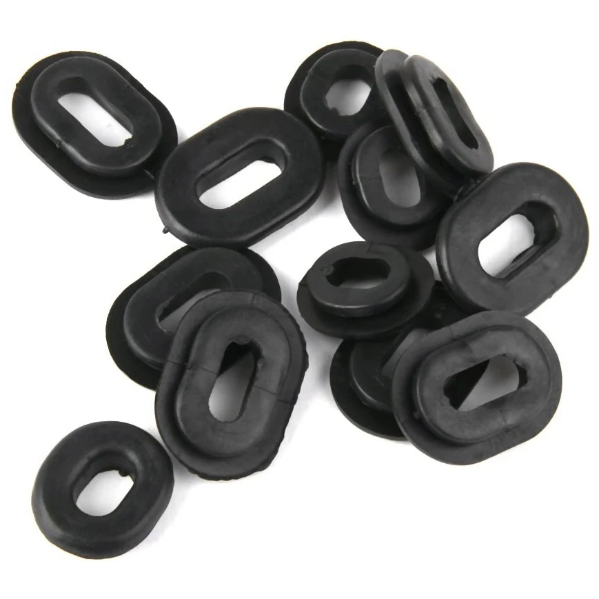 M45K-12Pcs Motorcycle Rubber Side Cover Grommets Replacement Gasket Fairings For CG125