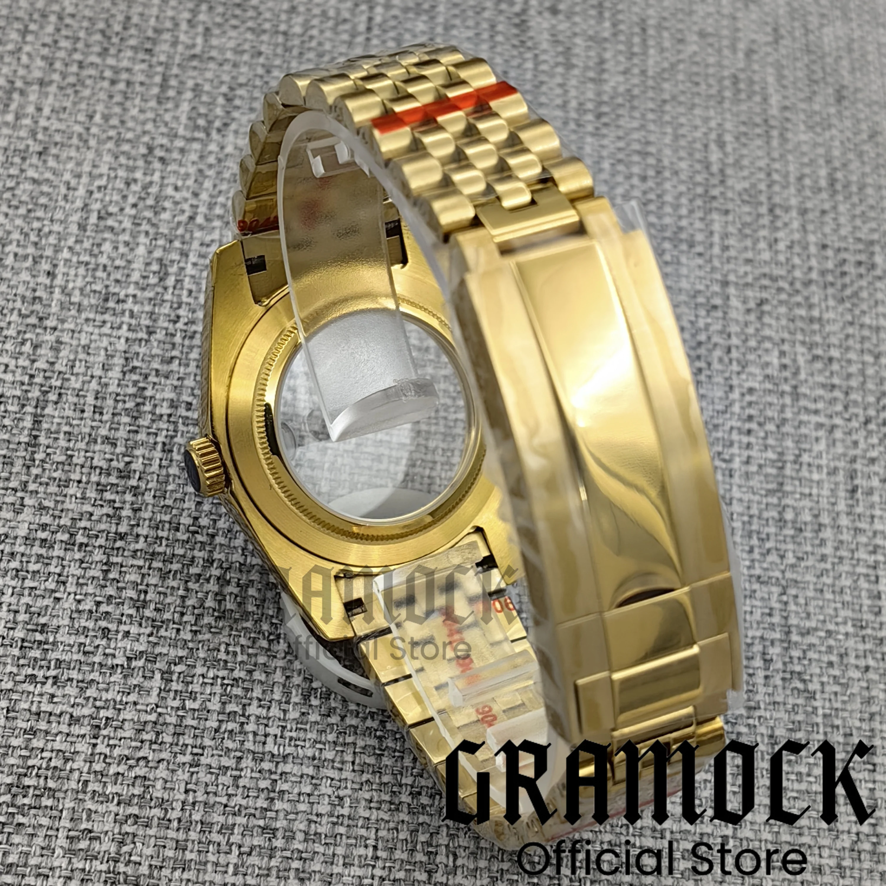 Gramock New 36mm/39mm Diamond Decorated Case Sapphire Glass Slider Buckle New End Link Jubliee Fit NH ETA PT Miyota8215 Movement