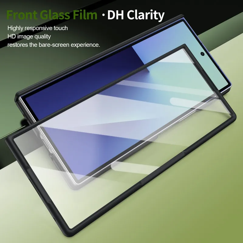 Handyhülle für Samsung Galaxy Z Fold 7 6 5 mit Panzerglas, drehbarem magnetischem Ständer aus Legierung, Fingerabdruckresistent – Detail 9