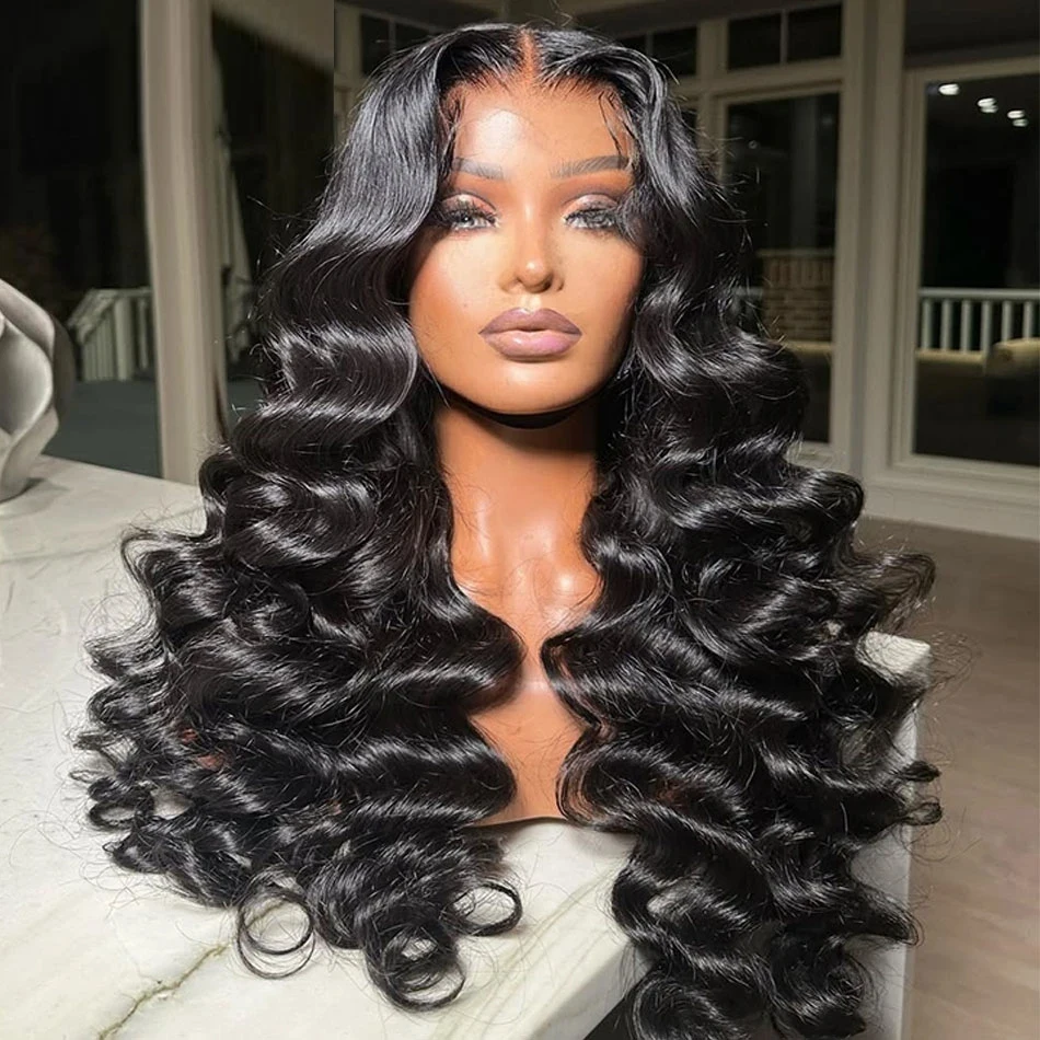 

30 34 Inch Loose Wave 13x6 HD Lace Frontal Wig Brazilian Deep Wave Curly 13x4 Lace Front Wigs Human Hair Preplucked For Women