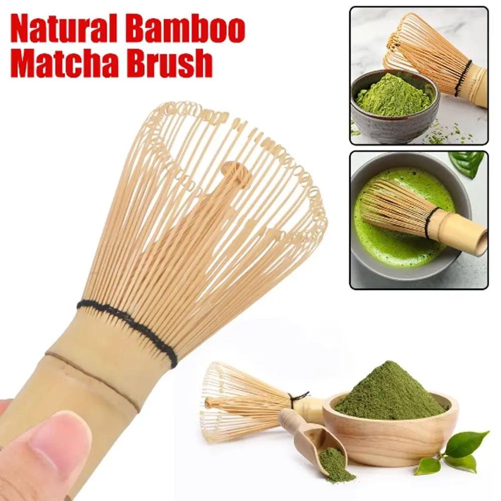 Useful Bamboo Matcha Whisk Reusable Japanese Tea Set Matcha Green Tea Powder Whisk Matcha Brush Teaware