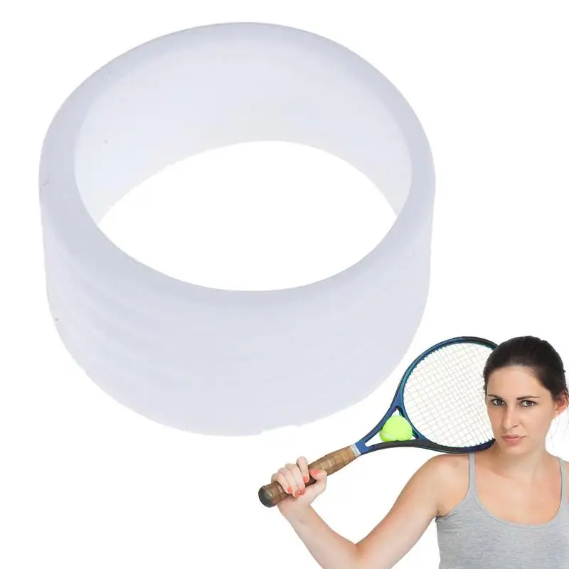 Tennis Grip Band Ring Stretchy Tennis Racket Handle Rubber Ring Tennis Racquet Grips Non-slip Badminton Tennis Absorbent Cover