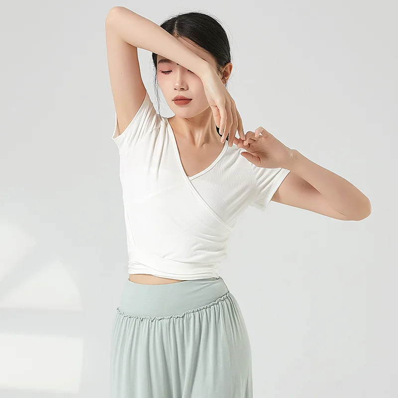 Basic training dance clothes, basic T skin-friendly and thin modern dance new versatile classical dance short-sleeved top