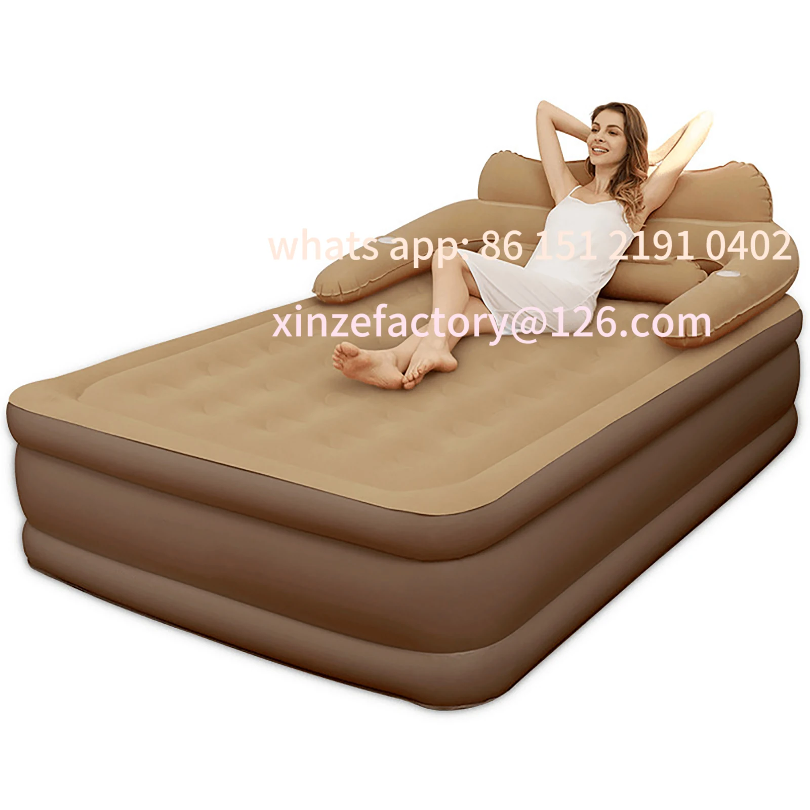 

Customizable Home Outdoor Camping Sleeping Mat Set Automatic Inflatable Bed Mattress Built-In Pump Thickened Bed