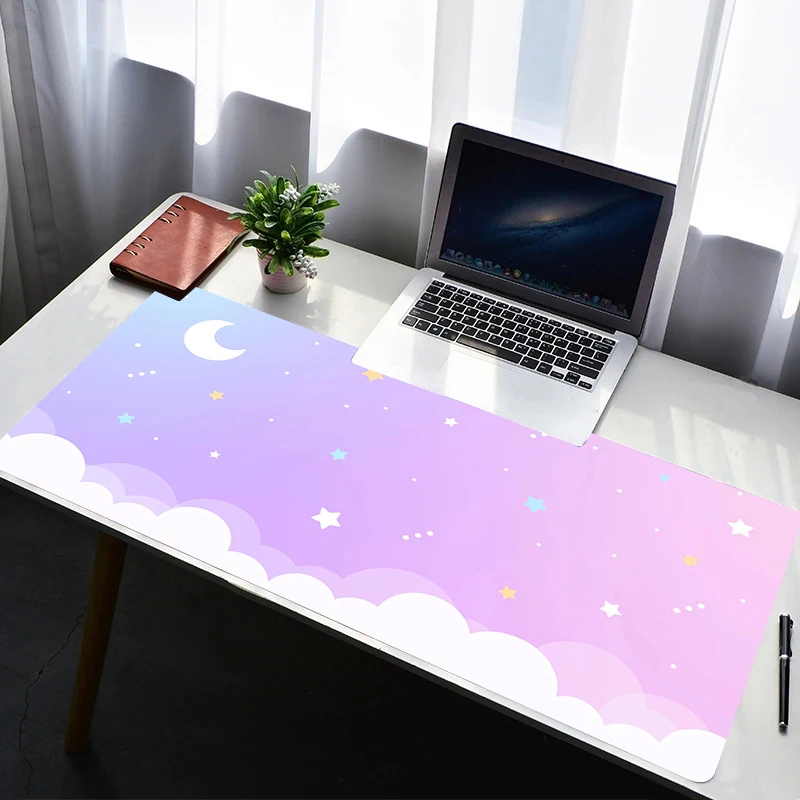 Mouse Pad PC Accessories Mousepad Rubber Gaming Mats HD Non Slip Extended Pad Computer Gamer Mouse Mat Office Moon Star Desk Mat