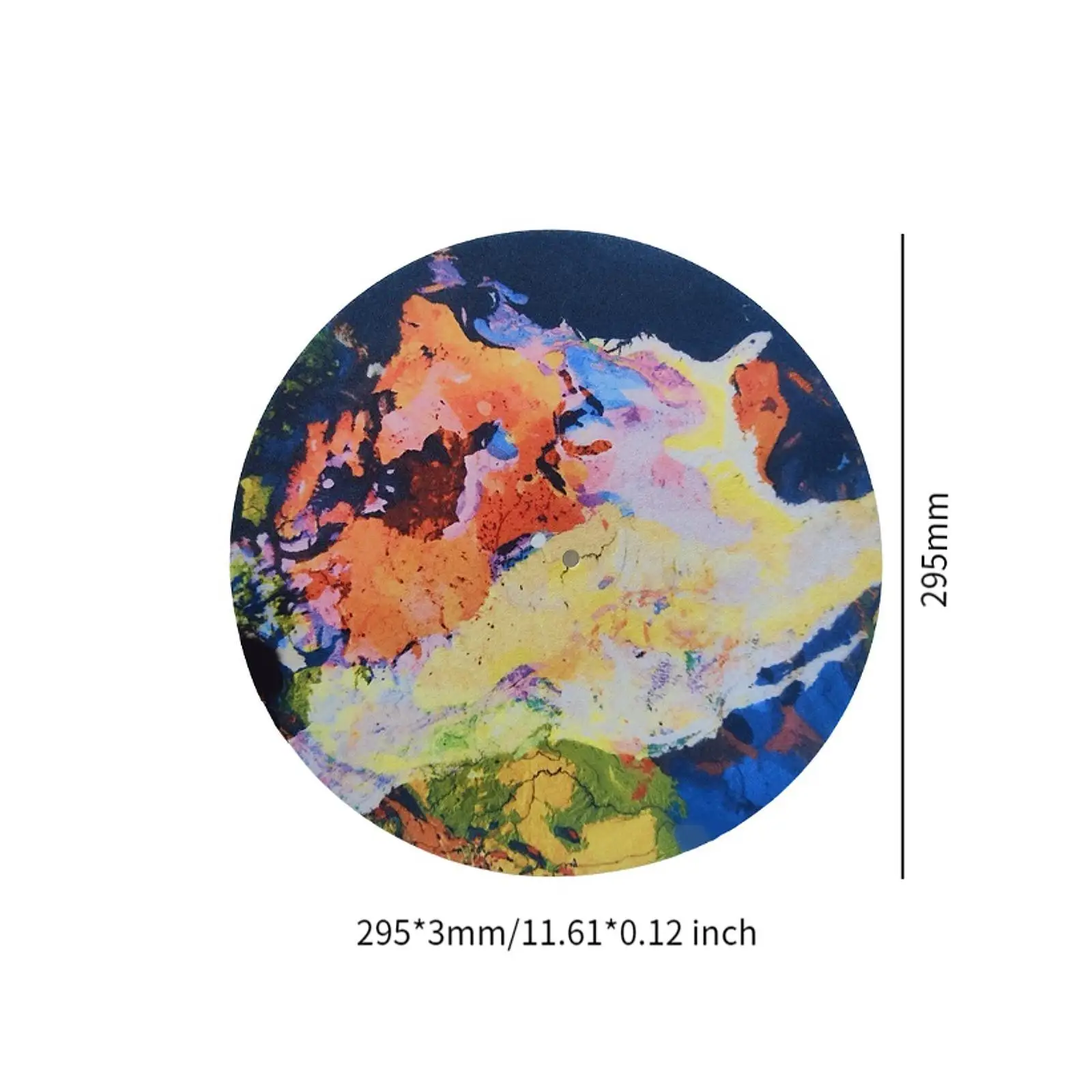 Turntable Platter Mat 12" Vinyl Record Player Felt Record Pad Art Style Home