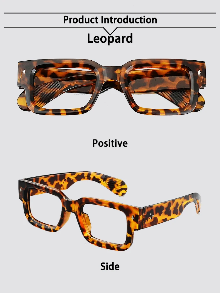 Damen Photochrome Brille Quadratischer Übergroßer Acetatrahmen Anti-Blaulicht Myopie-Korrekturbrille Maßgefertigte Herrenbrille – Detail 6