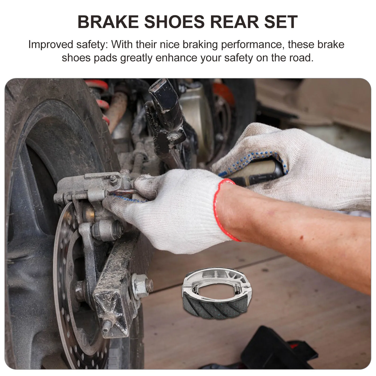 

Front Rear Brake Pads Shoes for Scooter Mop Moped ATV Semi Metallic Enhanced Braking Easy Install ABS Compatible