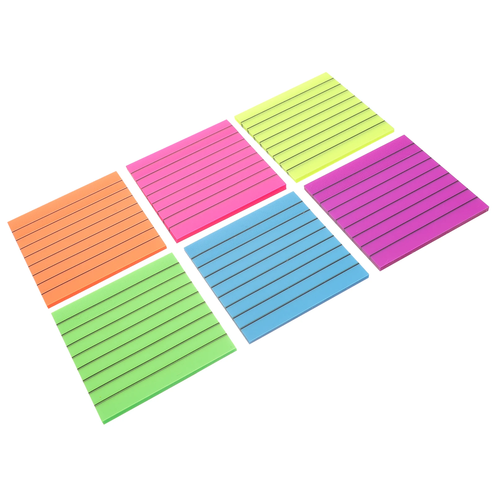 

6 Sets Of Colorful Fluorescence Sticky Notes Page Markers Professional Sentence Highlight Strips Book Accessories