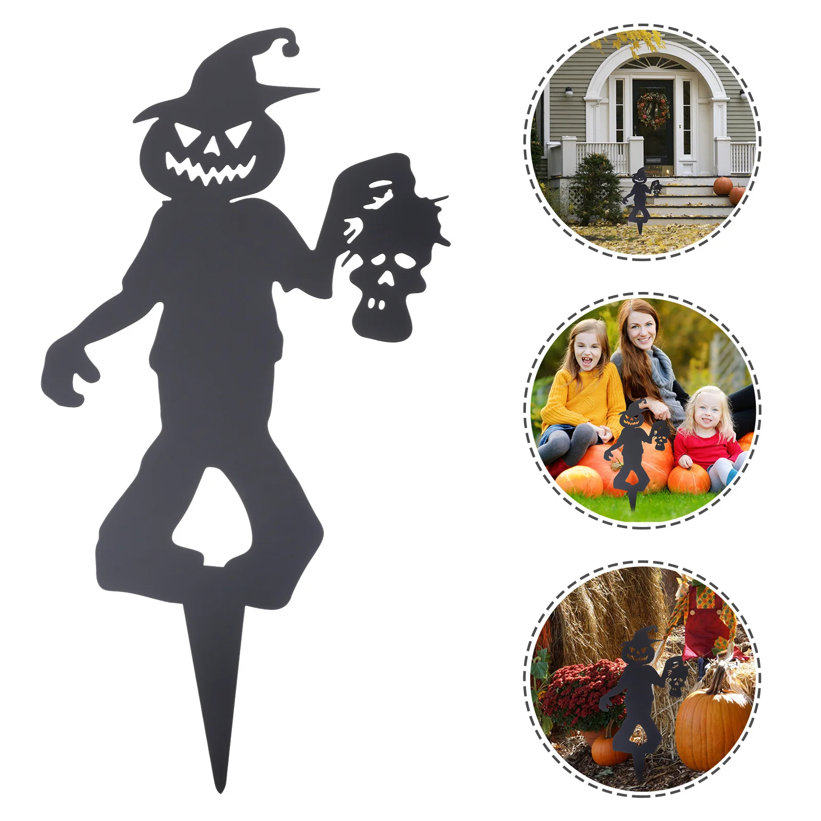 

1Pcs Halloween Zombie Pumpkin Lawn Stake Premium Iron Material Outdoor Garden Yard Decoration Halloween Party Decor