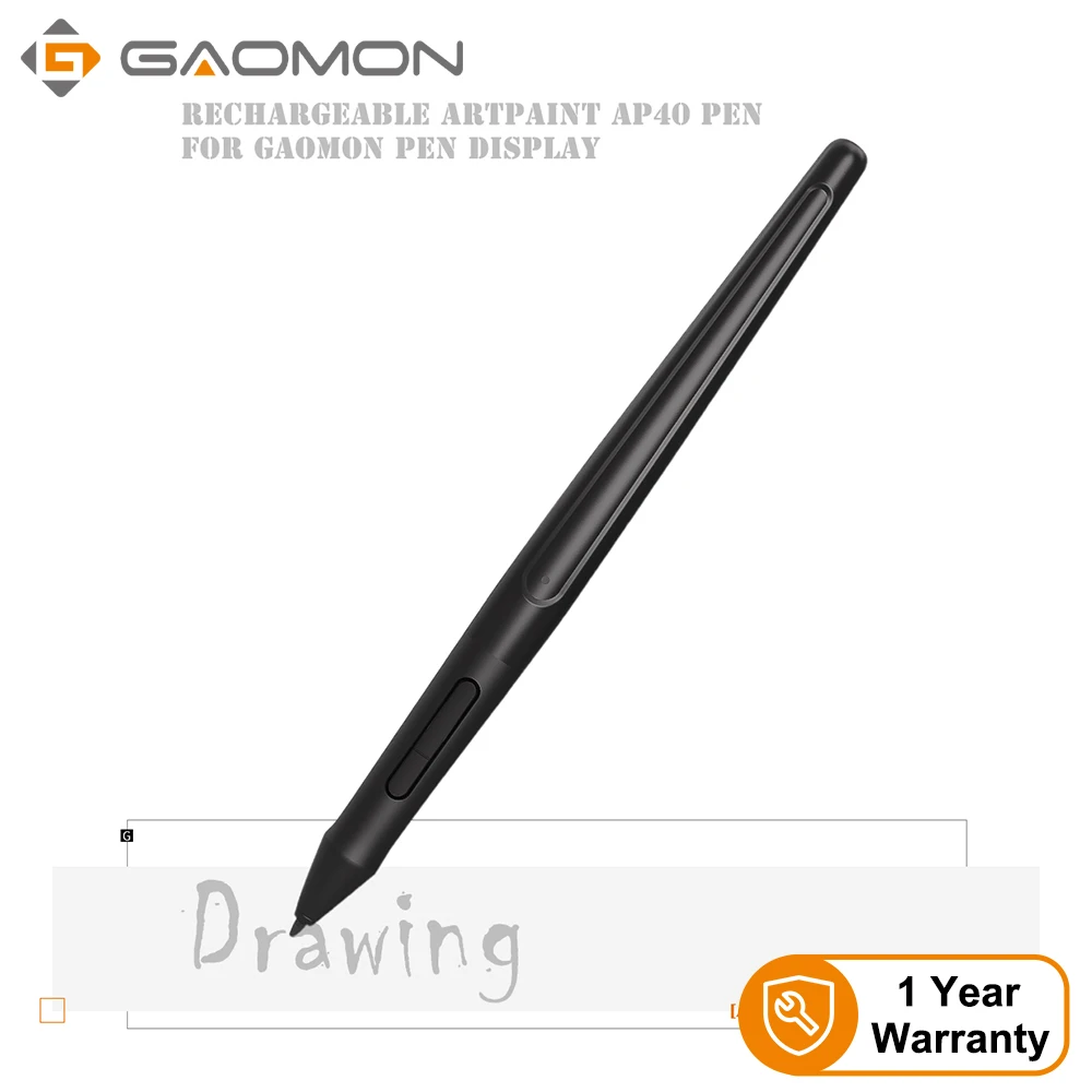 

GAOMON ArtPaint AP40 Wireless Art Stylus Rechargeable Pen for Digital Drawing Display PD1560