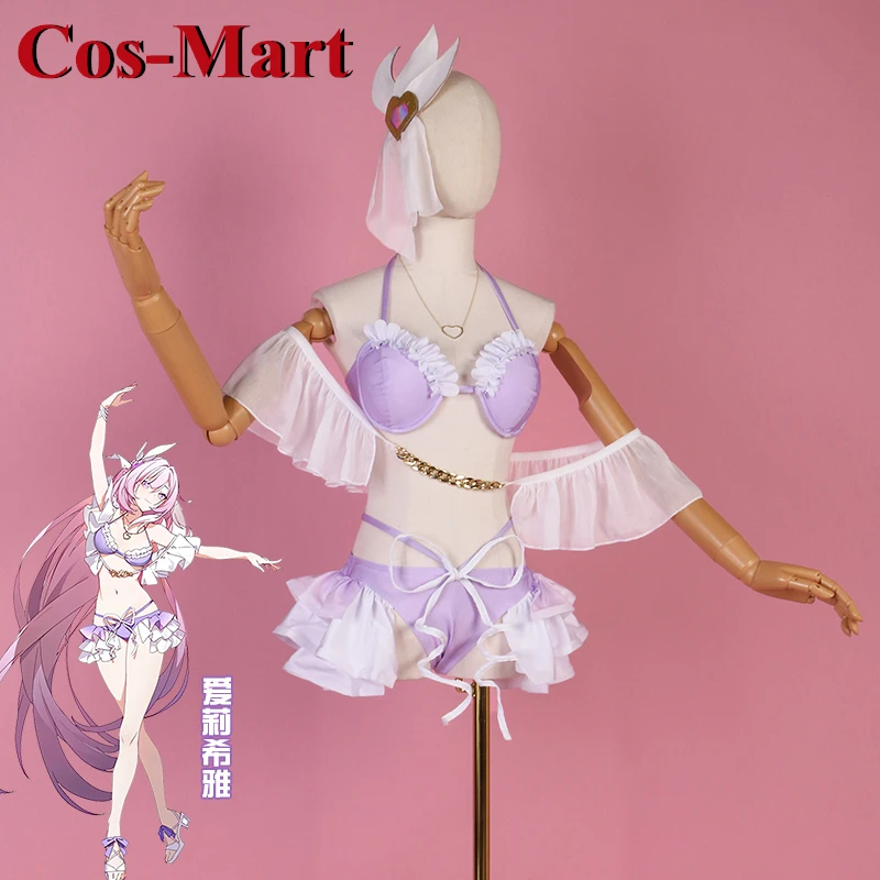 

Cos-Mart, горячая игра Honkai Impact 3, костюм Elysia для косплея, сладкий сексуальный купальник, женский костюм для вечеринок, ролевых игр, одежда XS-XL