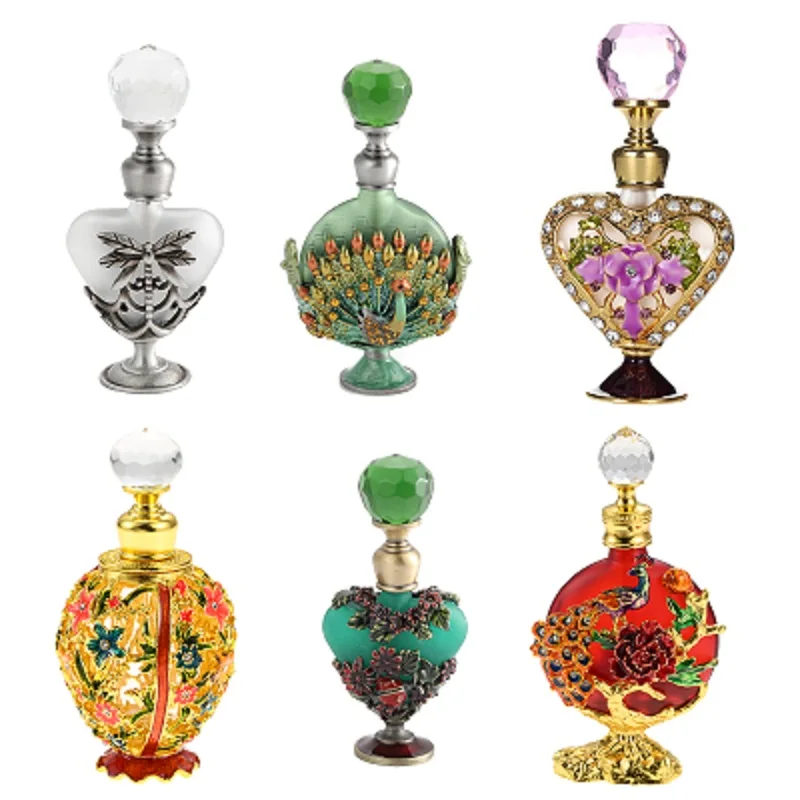 Botellas de Perfume vacías recargables, botella de aceite esencial de cristal, decoración del hogar, regalo de fiesta de boda, 5/7/10/12/15/25/30/40ml, 1 ud.