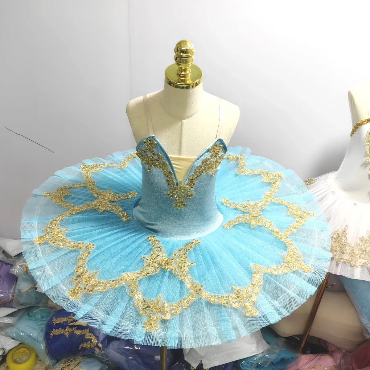 Disfraces de Lago de los cisnes blancos, falda de tutú de Ballet, Tops de terciopelo, vestido de bailarina profesional para niños, niñas y mujeres