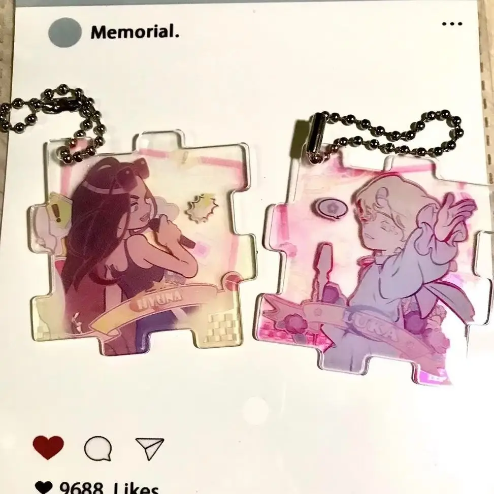 ALIEN STAGE ACG Puzzle Form Mizi Acryl Anhänger Sua Figur Doppelseitig Gemusterter Schlüsselanhänger Lvan Zubehör Luka Toys Hyuna