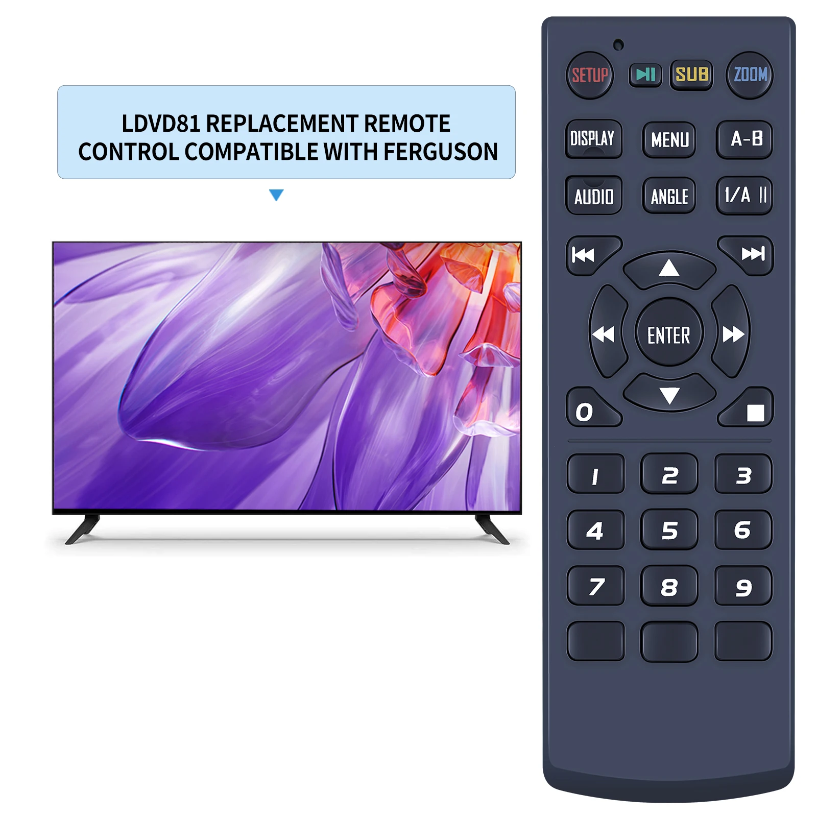 New Replacement Remote Control For Ferguson LDVD81