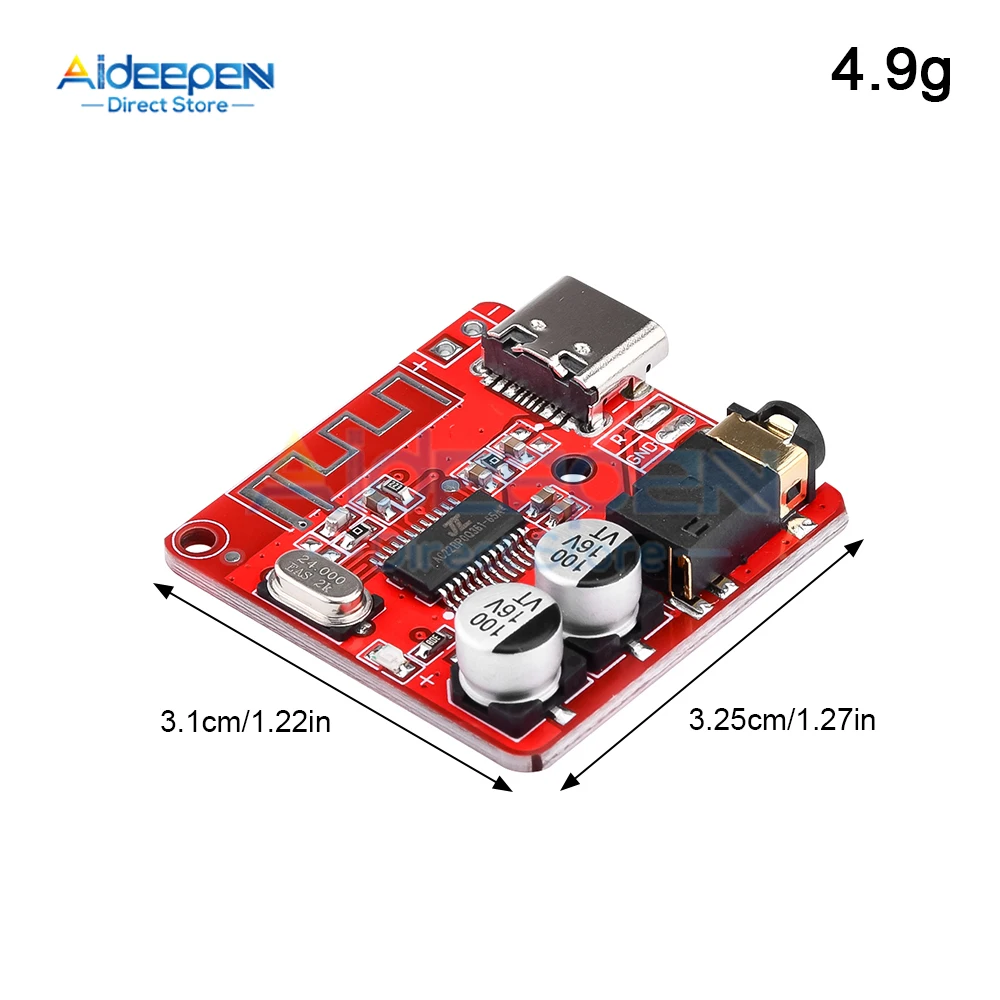 5Pcs Bluetooth Audio Receiver Board Bluetooth 5,1 MP3 Verlustfreie Decoder Board Wireless Stereo Musik Modul DC3,7-5V Typ-C USB
