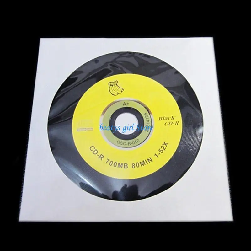 C7AB 100Pcs Paper Envelop for DVD Disc 8/12cm Media Paper Envelop Sleeves Holder