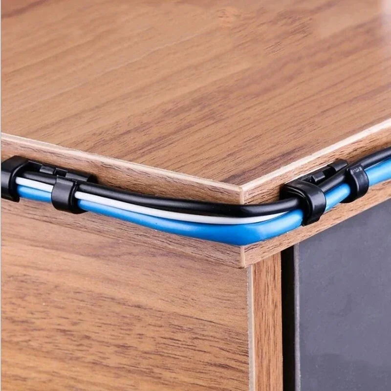 20pcs/set Computer Wire Cable Organizers Management Clips Self Adhesive Cord Data Cable Management Holder Winder Cable Clips