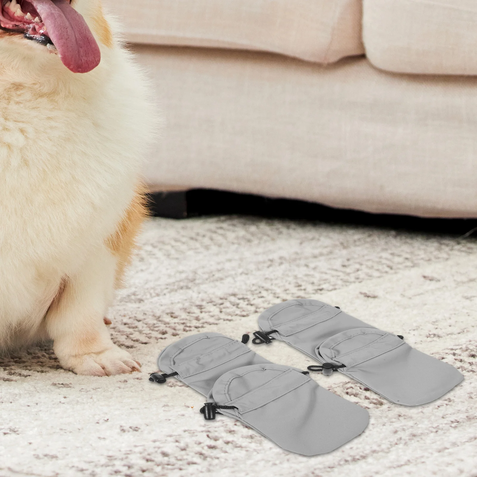 

4Pcs Pet Shoes Anti-Scratch Cat Claw Protection Boots Comfortable Silent Paw Covers for Indoor Outdoor Use Cat Grooming Nail