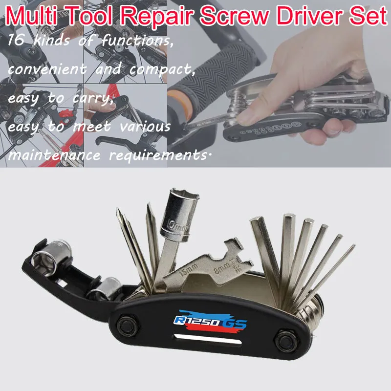 

Многофункциональный инструмент для ремонта мотоциклов, набор отверток с 16 функциями для R1250GS R1200GS LC ADV GSA R 1250 GS Adventure