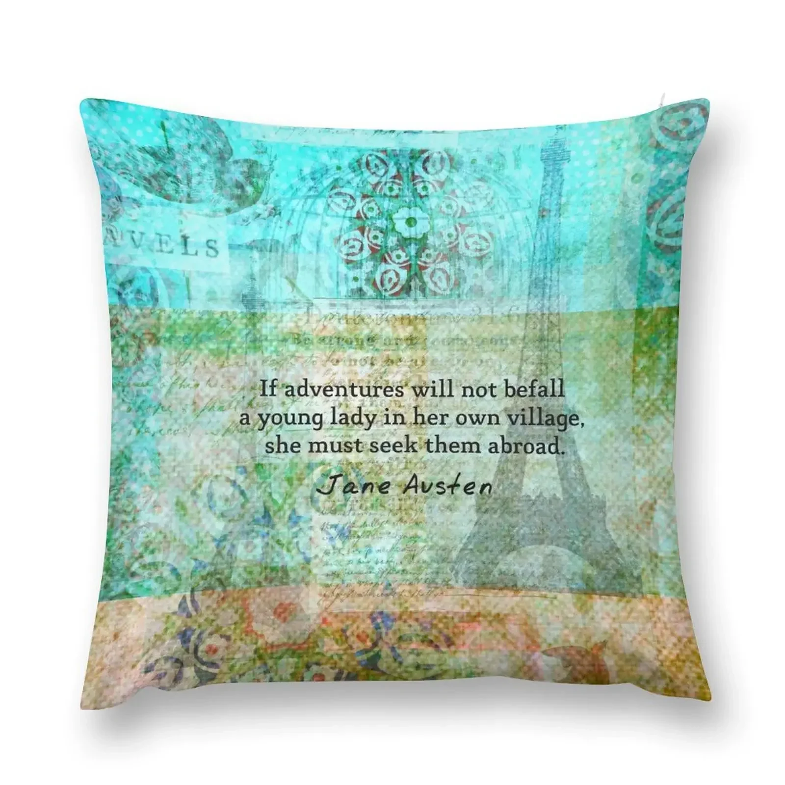 

Witty Jane Austen travel quote Throw Pillow christmas decorations for home 2025 Sofas Covers sleeping pillows pillow
