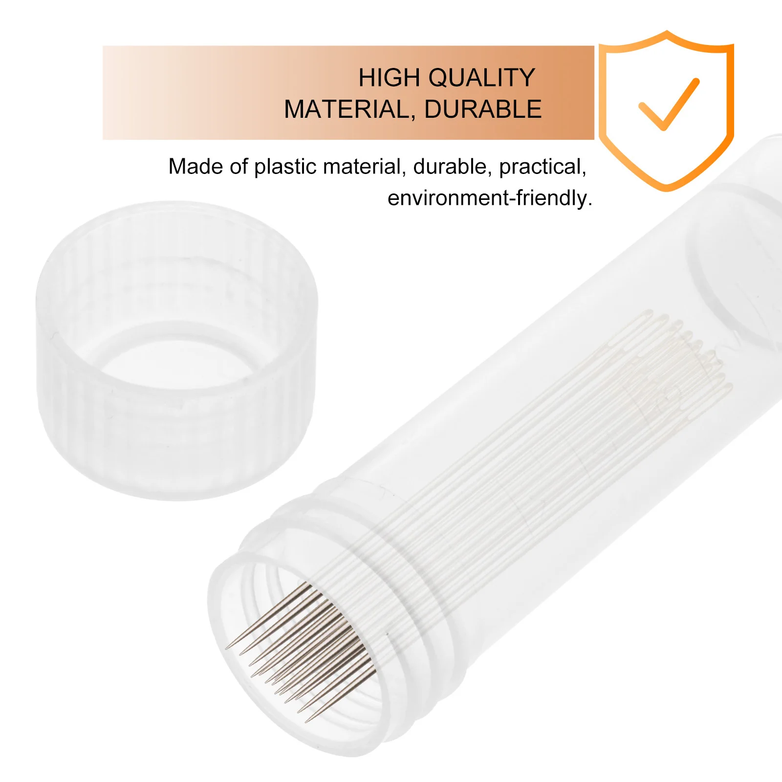 

10pcs Needle Holder Tube Transparent Pp Storage For Sewing Crochet Knitting Crafts Beads Jewelry Needle Organizer Container