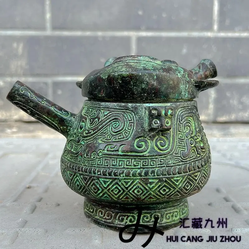 Retro Dragon pattern pot Ornament Decoration Tea Pet Figurines Desk Decor Accessories