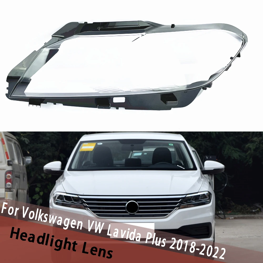 For Volkswagen VW Lavida Plus 2018~2022 Halogen (Low) Headlamp Cover Headlight Shell Lens Plexiglass Housing Lamp Lampshade