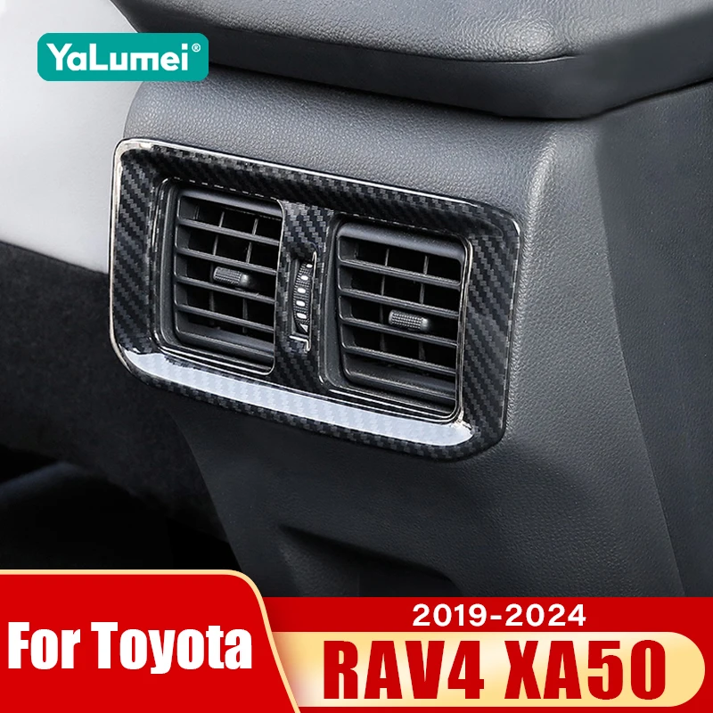 

For Toyota RAV4 2019 2020 2021 2022 2023 2024 RAV 4 XA50 Hybrid Car Rear Air Conditioning Vent Outlet Trim Cover Accessories