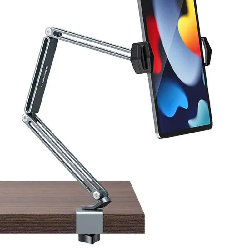 

Bed Phone Holder Laying Down Aluminum Alloy Foldable Phone Support Bed Holder Folding Metal Holder Adjustable For Work Table