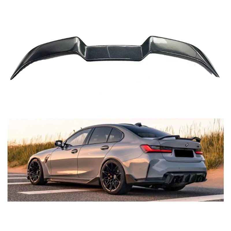Dry Carbon V Style Rear Trunk Spoiler Tail Wing Boot Lip For BMW G20 320i 320d 330i 330d 340i 340d G80 M3 Competition 2020-2026
