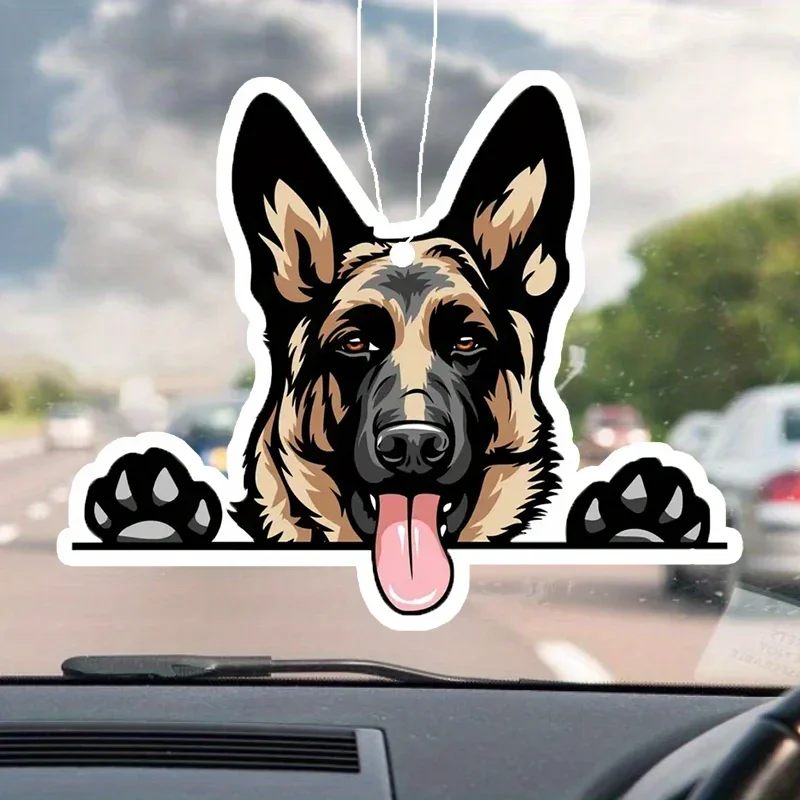 

1/3pcs German Shepherd Design Car Air Freshener - Car Rearview Mirror Hanging Aromatherapy Tablet - Car Air Freshener