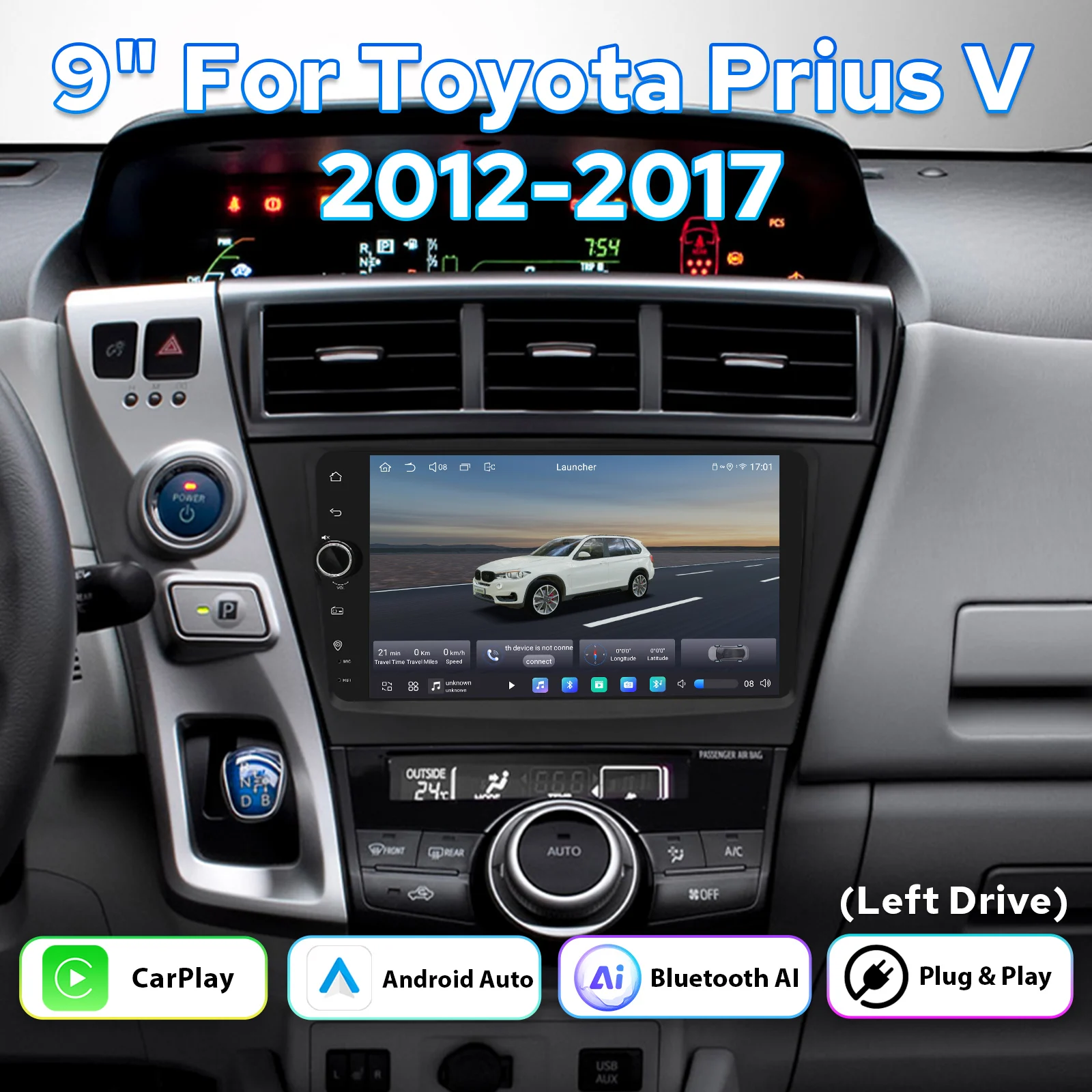 JBL JOYING 9"Android Car Stereo Upgrade for Toyota Prius V 2012 2013 2014 2015 2016 2017 CarPlay Android Auto OEM JBL Camera Retain - Aliexpress Deal