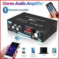 AK35 Bluetooth-compatible HiFi Stereo Sound Audio Amplifier with USB TF RCA AUX + Remote Control Digital Dual Channel Power Amp