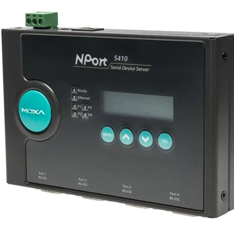Moxa NPort 5410 DB9 Male Server with 4-Port RS-232 Serial Device Adapter 10/100 Ethernet Used Stock Product